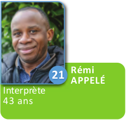 21 - Remi Appele - interprète, 43 ans