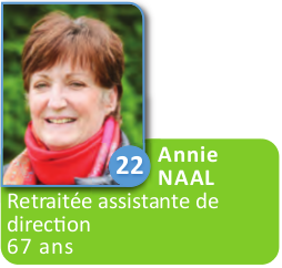 22 - Annie Naal - retraitée assistante de direction, 67 ans