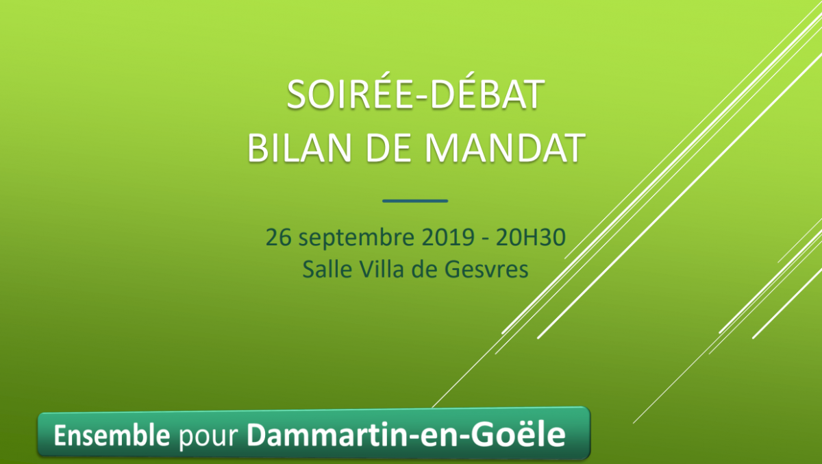 Diaporama Bilan De Mandat